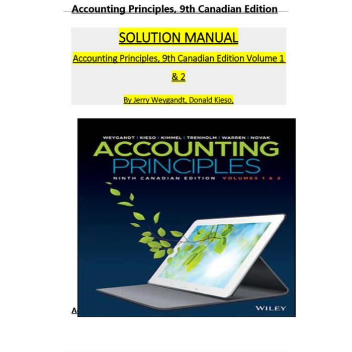 Accounting Principles Volume 1 Volume 2 9th Canadian Edition By Weygandt 2