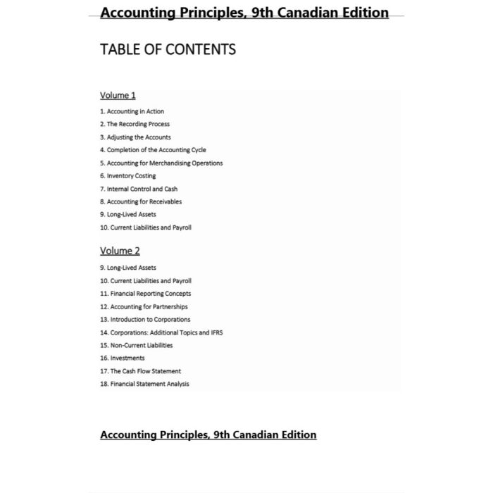 Accounting Principles Volume 1 Volume 2 9th Canadian Edition By Weygandt 3