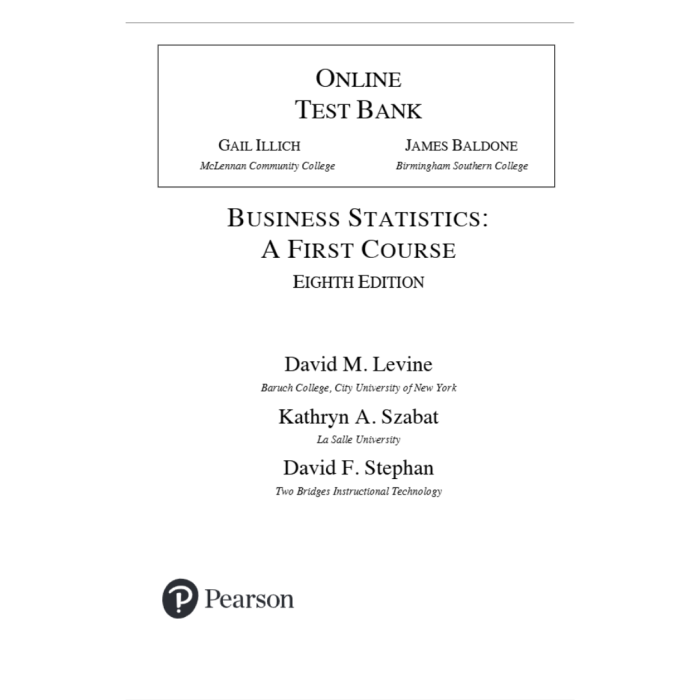 Business Statistics A First Course 8th Edition By Levine 2