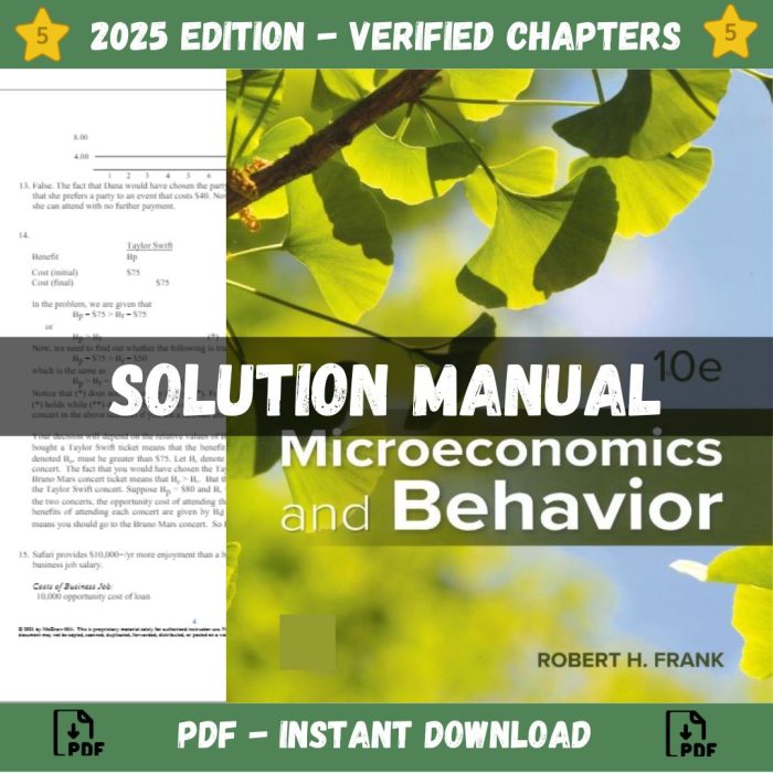 Solution Manual Microeconomics and Behavior 10th Edition Frank 2024