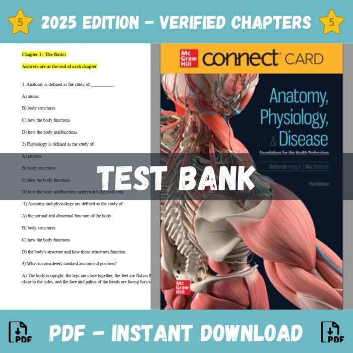 Test Bank Anatomy Physiology Disease Foundations for the Health Professions 3rd Edition Deborah Roiger 2022 Test Bank Guide