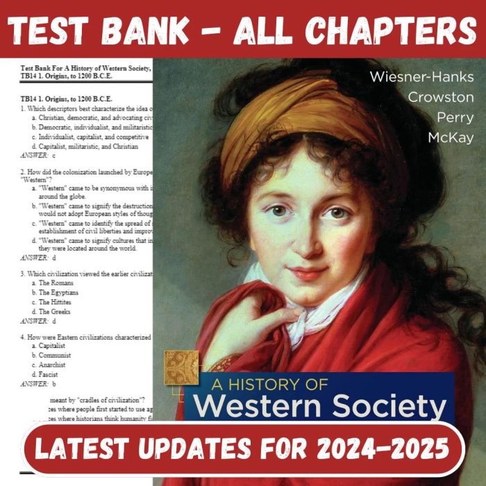 Test Bank For A History of Western Society, Combined Edition - Fourteenth Edition