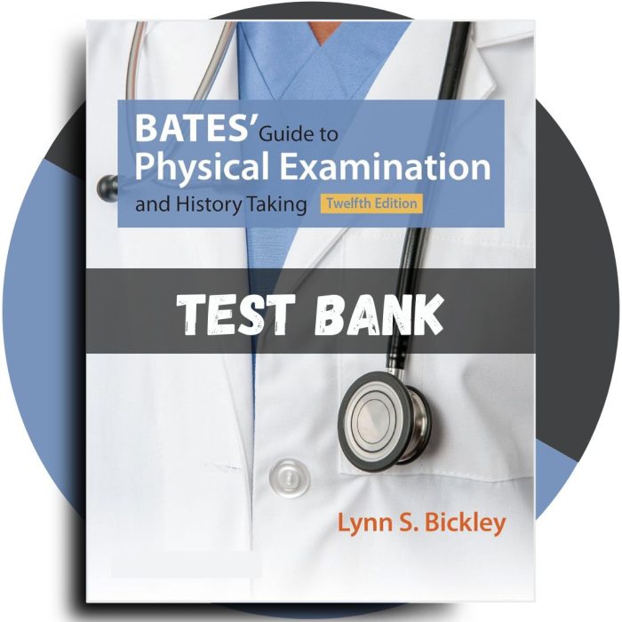 Test Bank For Bates Guide To Physical Examination and History Taking 12th Edition Bickley 2017 Test Bank Guide