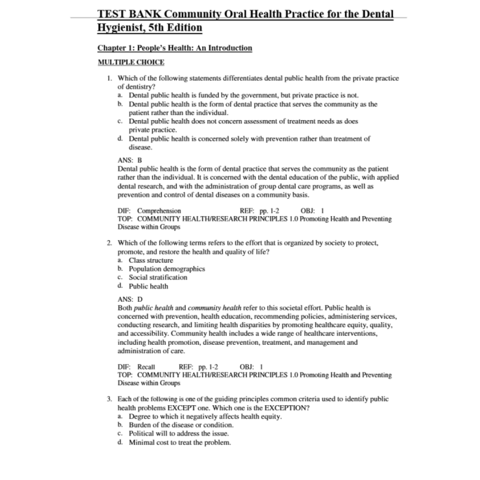 Test Bank For Community Oral Health Practice for the Dental Hygienist 5th Edition By Christine Test Bank Guide 2