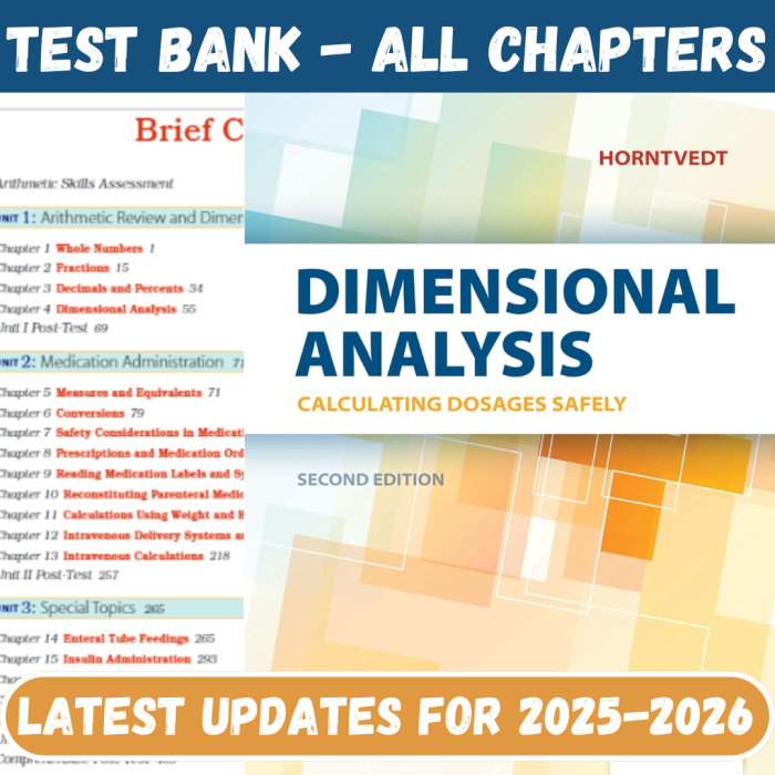 Dimensional Analysis- Calculating Dosages Safely 2nd Edition By Horntvedt