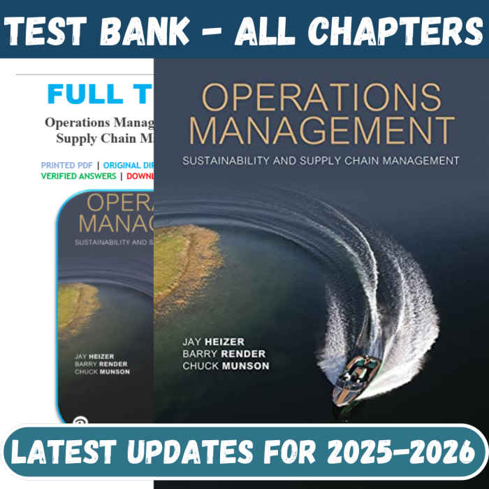 Operations Management Sustainability and Supply Chain Management 14th Edition By Heizer