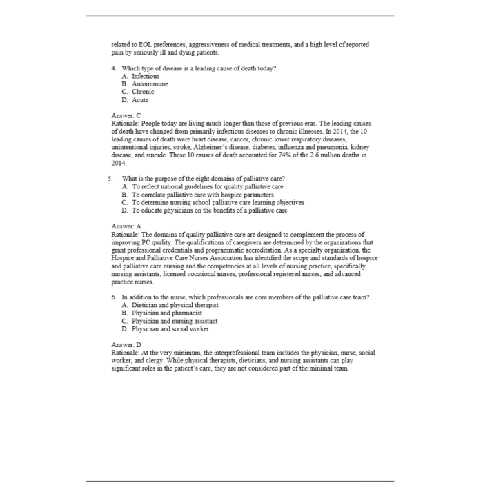 Test Bank For Palliative Care Nursing Quality Care to the End of Life 5th Edition By FAAN Matzo Test Bank Guide 3