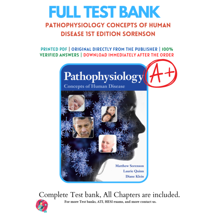 Test Bank For Pathophysiology Concepts of Human Disease 1st Edition By Sorenson Test Bank Guide 2
