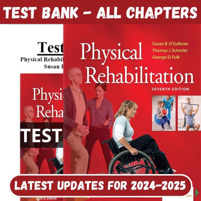 Test Bank For Physical Rehabilitation 7th Edition by Susan