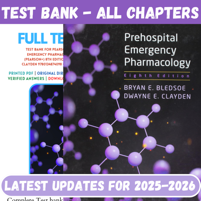 Prehospital Emergency Pharmacology, 8th Edition By Bledsoe