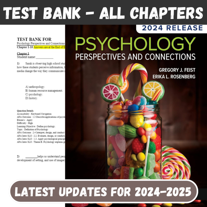 Test Bank For Psychology Perspectives and Connections 5th Edition By Gregory Feist and Erika Rosenberg Al