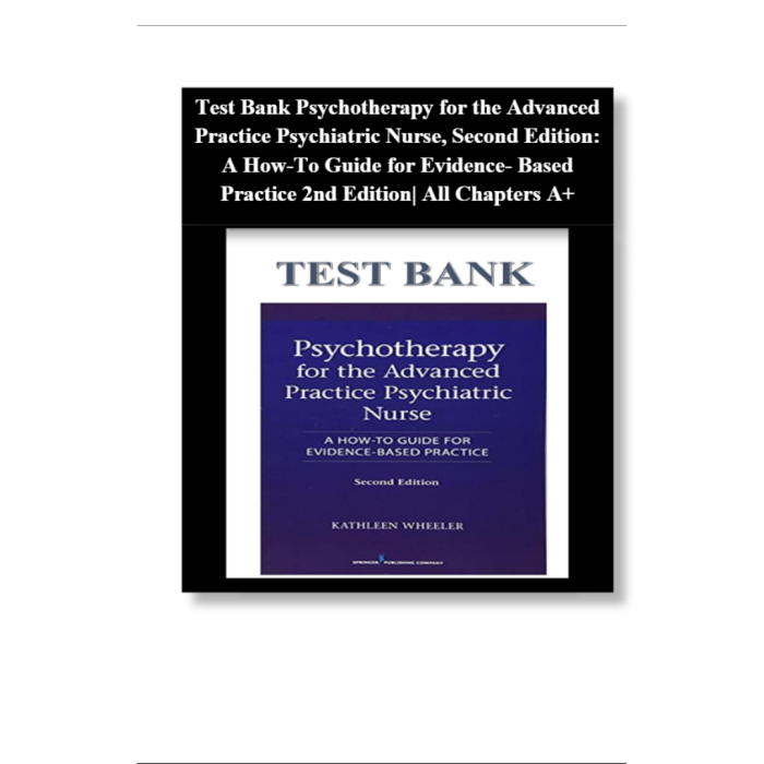 Test Bank For Psychotherapy for the Advanced Practice Psychiatric Nurse 2nd Edition By Wheeler Test Bank Guide 2