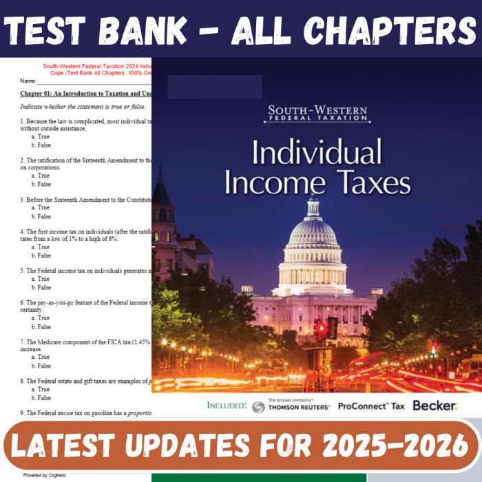 South-Western Federal Taxation 2024 Individual Income Taxes 47th Edition By Young