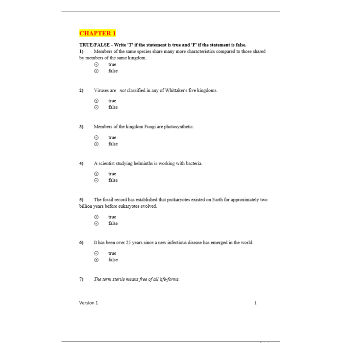 Test Bank For Talaros Foundations in Microbiology 11th Edition by Barry Chess Test Bank Guide 3