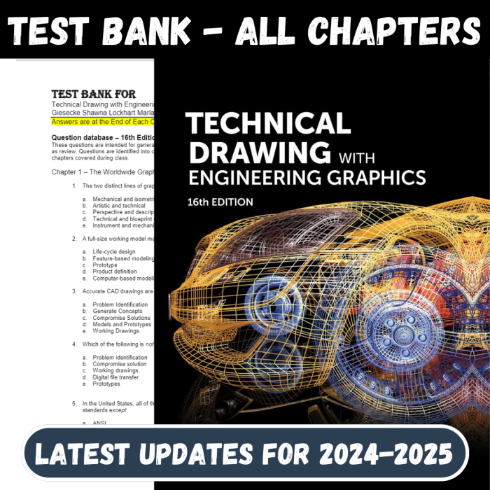 Test Bank For Technical Drawing with Engineering