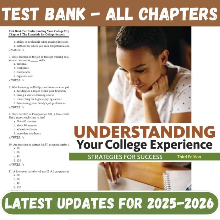 Test Bank For Understanding Your College Experience 3rd Edition All Chapters