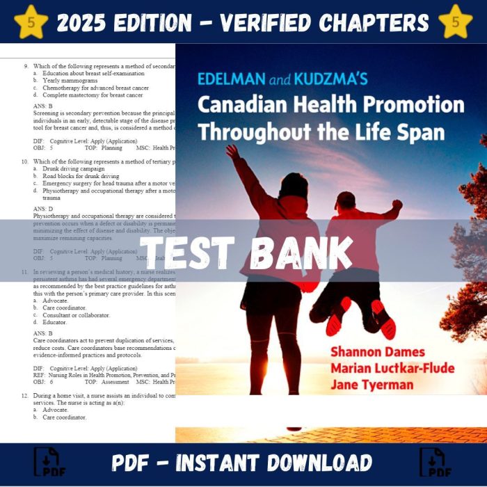 Edelman and Kudzma's Canadian Health Promotion Throughout the Life Span, 1st edition