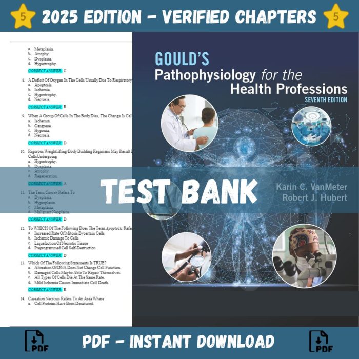 Test bank - Goulds Pathophysiology for the Health Professions 7th Edition