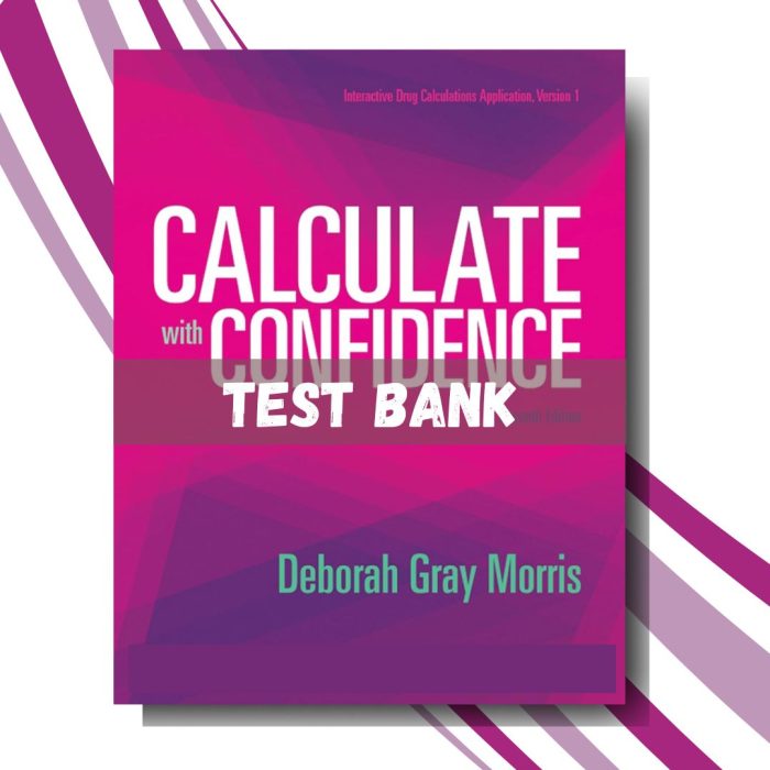 test bank for Calculate with Confidence 7th Edition (By Morris)