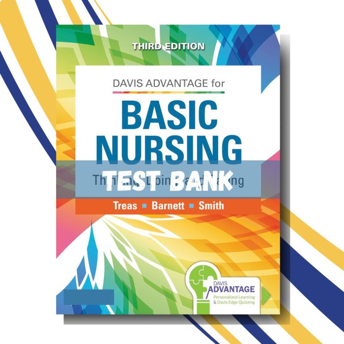 test bank for Davis Advantage Basic Nursing Thinking, Doing, and Caring 3rd Edition (By Treas)