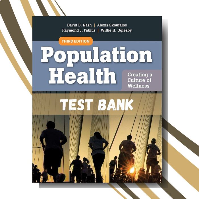 Test bank for Population Health Creating a Culture of Wellness 3rd Edition (Fabius)